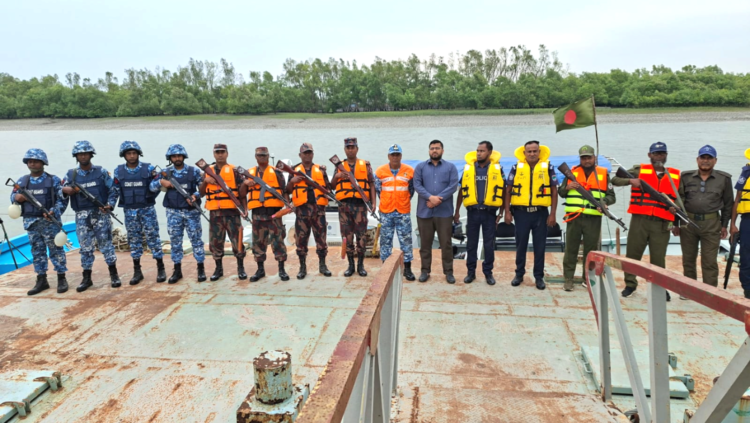 শ্যামনগর সংলগ্ন সুন্দরবনে দস্যু দমনে যৌথ অভিযান