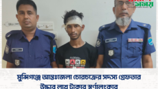 মুন্সিগঞ্জে আন্তঃজেলা চোরচক্রের সদস্য গ্রেফতার উদ্ধার লাখ টাকার স্বর্ণালংকার
