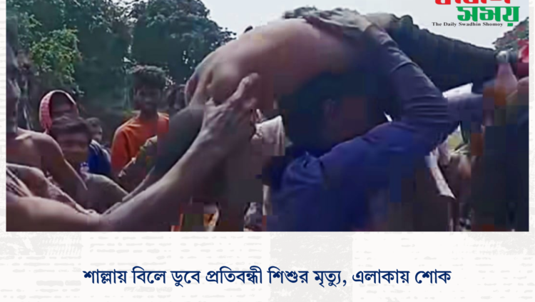 শাল্লায় বিলে ডুবে প্রতিবন্ধী শিশুর মৃত্যু, এলাকায় শোক।