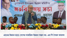 গ্রামের উন্নয়ন ছাড়া দেশের সামগ্রিক উন্নয়ন সম্ভব নয়- এম পি সৈয়দ ফয়সল