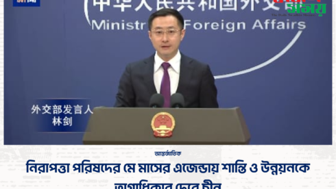 নিরাপত্তা পরিষদের মে মাসের এজেন্ডায় শান্তি ও উন্নয়নকে অগ্রাধিকার দেবে চীন