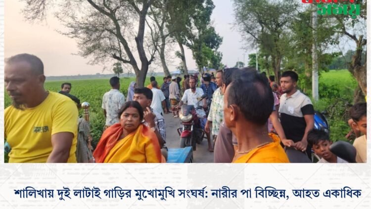 শালিখায় দুই লাটাই গাড়ির মুখোমুখি সংঘর্ষ: নারীর পা বিচ্ছিন্ন, আহত একাধিক