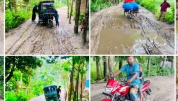 মানিকগঞ্জের দৌলতপুরে শামবারাদিয়া সড়কের বেহাল দশা, চরম দুর্ভোগে হাজারো মানুষ