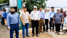 সুগন্ধা নদীতে সেতুর সম্ভাবনা যাচাই: ঝালকাঠিতে তিন স্থান পরিদর্শনে সেতু বিভাগের সচিব
