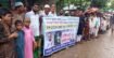 ঘাটাইলে বৃষ্টিতে ভিজে ভিজে মানববন্ধন অনুষ্ঠিত