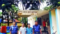 শাল্লায় মদ্যপ অবস্থায় ৩০ লিটার মদসহ ইউপি সদস্য দেবব্রত ও সহযোগী পুলিশের খাঁচায়