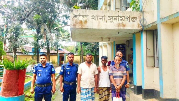 শাল্লায় ২০২ পিস ইয়াবা সহ তোফাজ্জল, হেলাল, খিজির গ্রেফতার