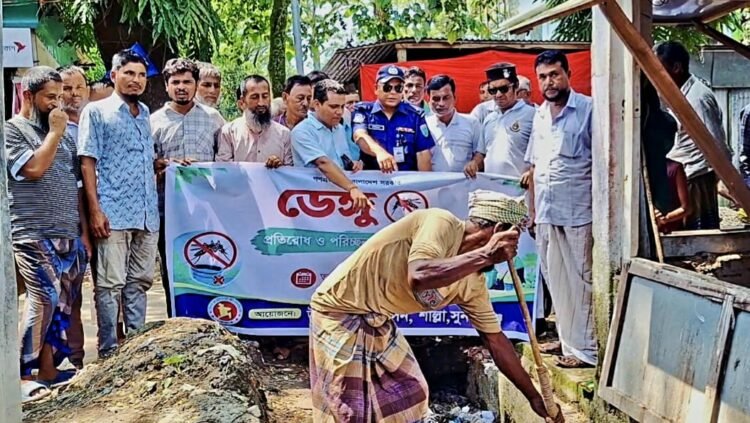 শাল্লায় ডেঙ্গু প্রতিরোধ ও পরিচ্ছন্নতা  অভিযান অনুষ্ঠিত